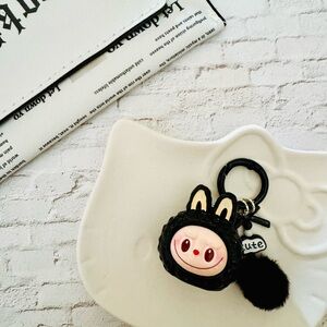 Cute Black Kawaii Keychain Accessory